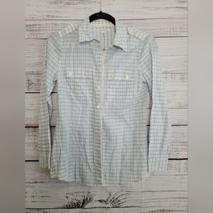 Banana republic XSP Lightweight Blue Button-down Plaid